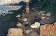 moonlight on the shore